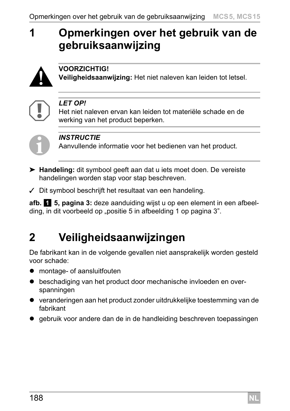 2veiligheidsaanwijzingen | Dometic MCS15 User Manual | Page 188 / 412