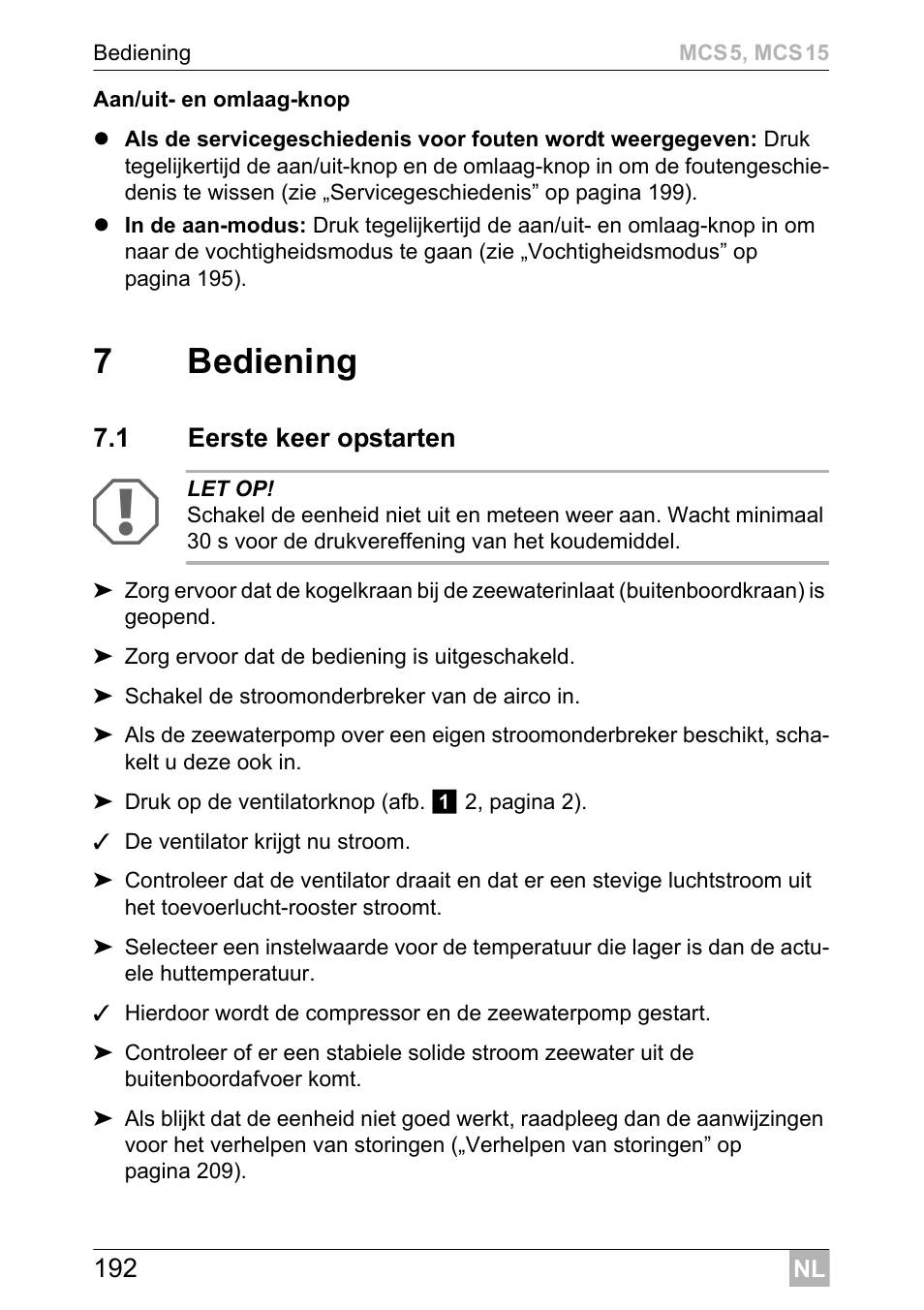 7bediening | Dometic MCS15 User Manual | Page 192 / 412