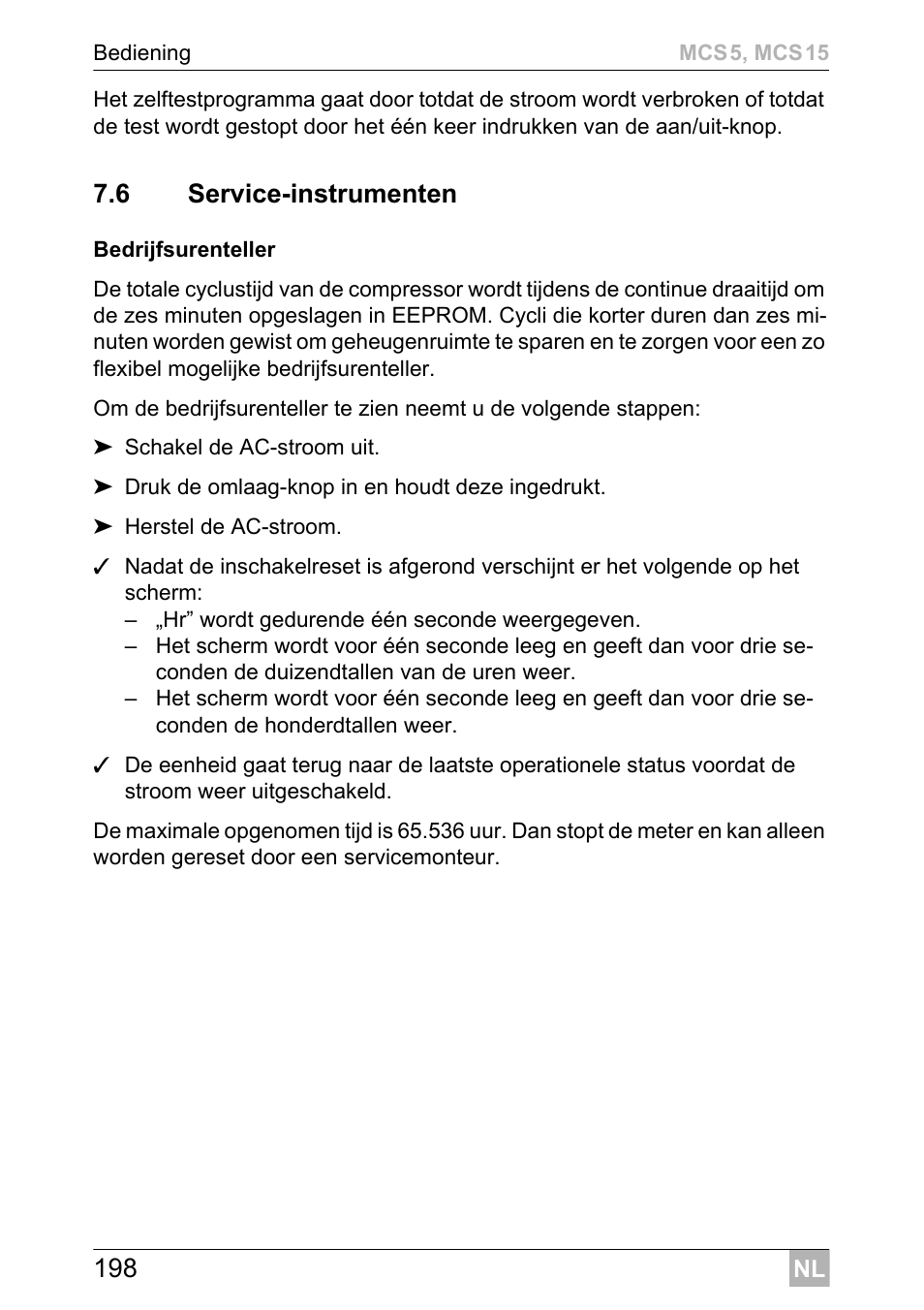 6 service-instrumenten | Dometic MCS15 User Manual | Page 198 / 412