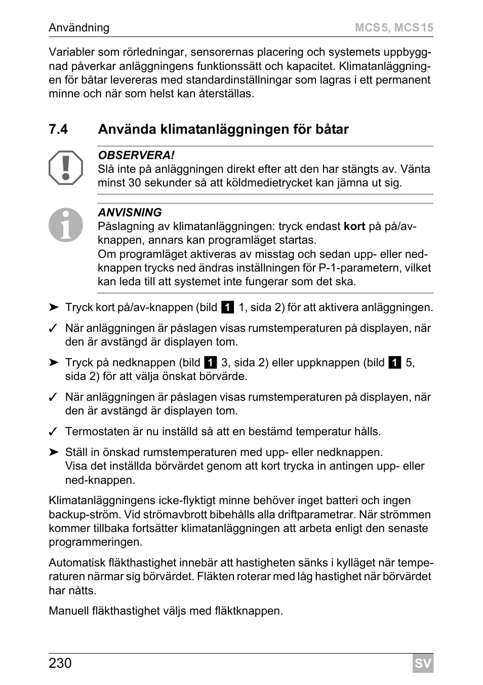 Dometic MCS15 User Manual | Page 230 / 412