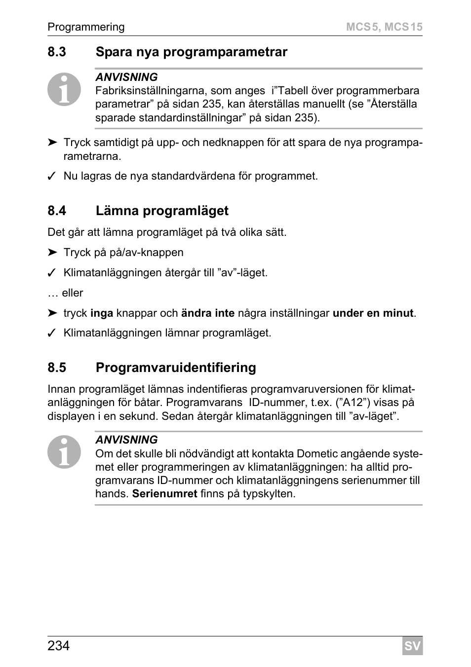 Dometic MCS15 User Manual | Page 234 / 412