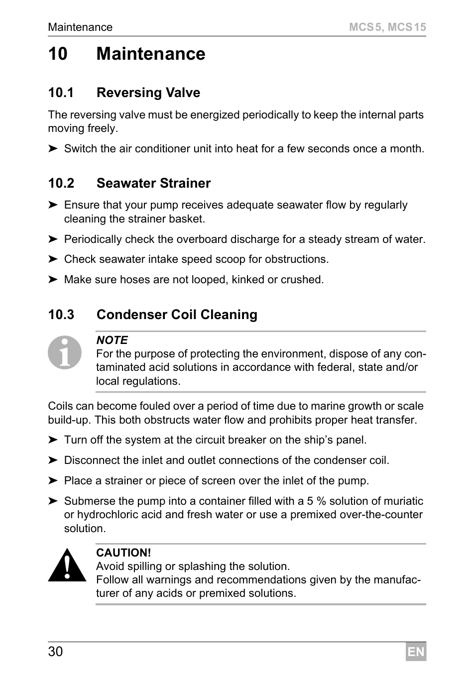 10 maintenance | Dometic MCS15 User Manual | Page 30 / 412