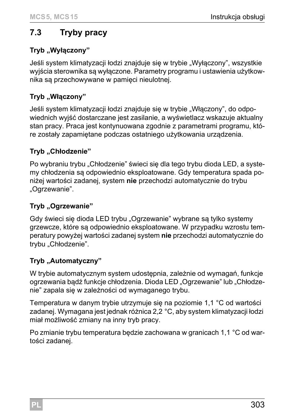 Dometic MCS15 User Manual | Page 303 / 412