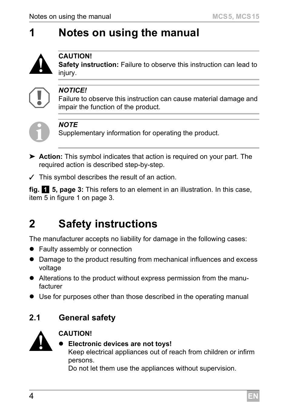 2safety instructions | Dometic MCS15 User Manual | Page 4 / 412