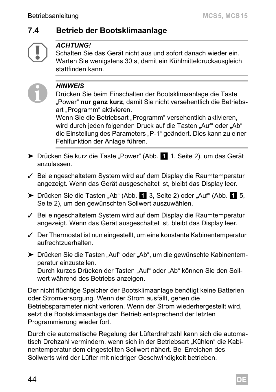 Dometic MCS15 User Manual | Page 44 / 412