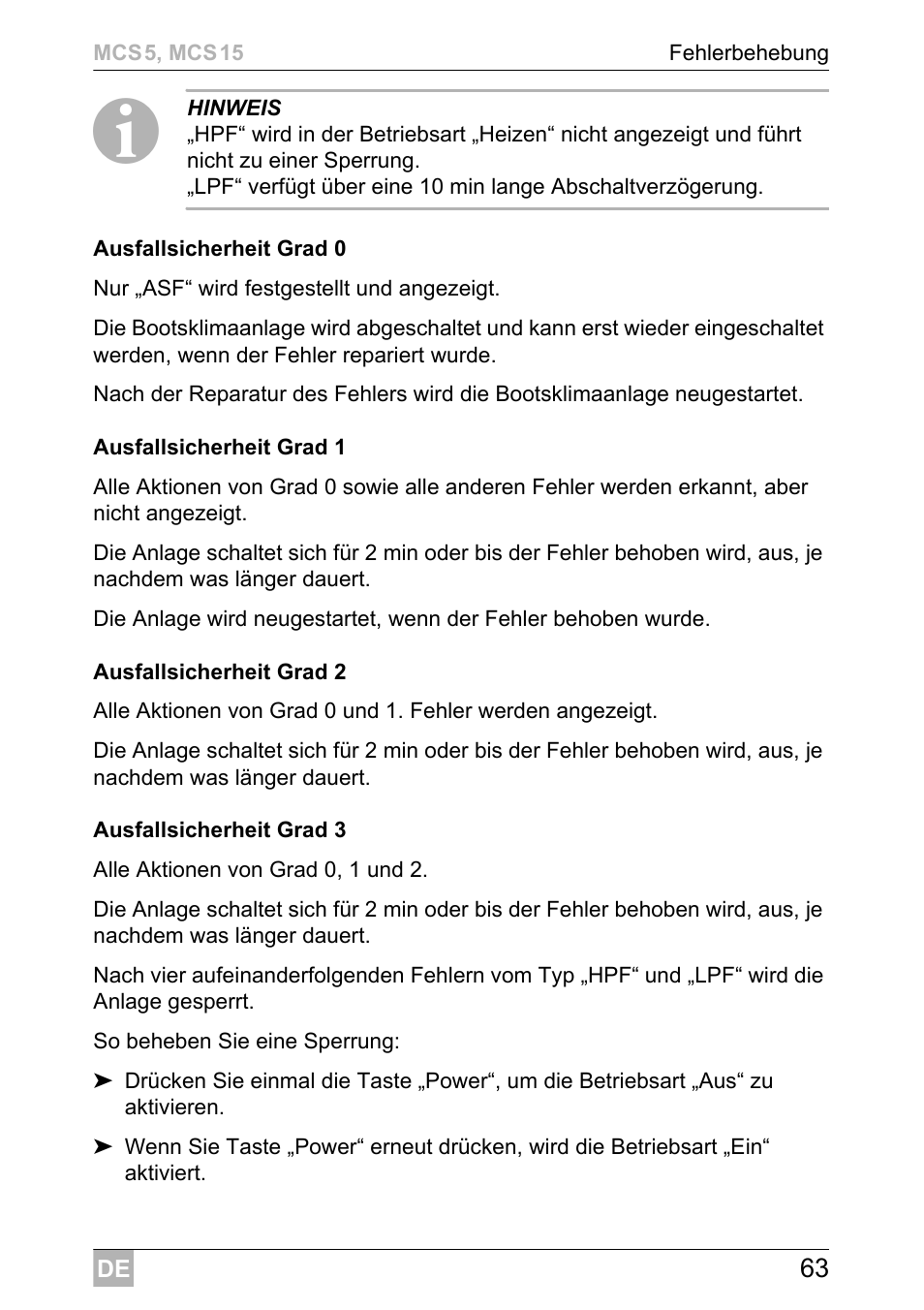 Dometic MCS15 User Manual | Page 63 / 412