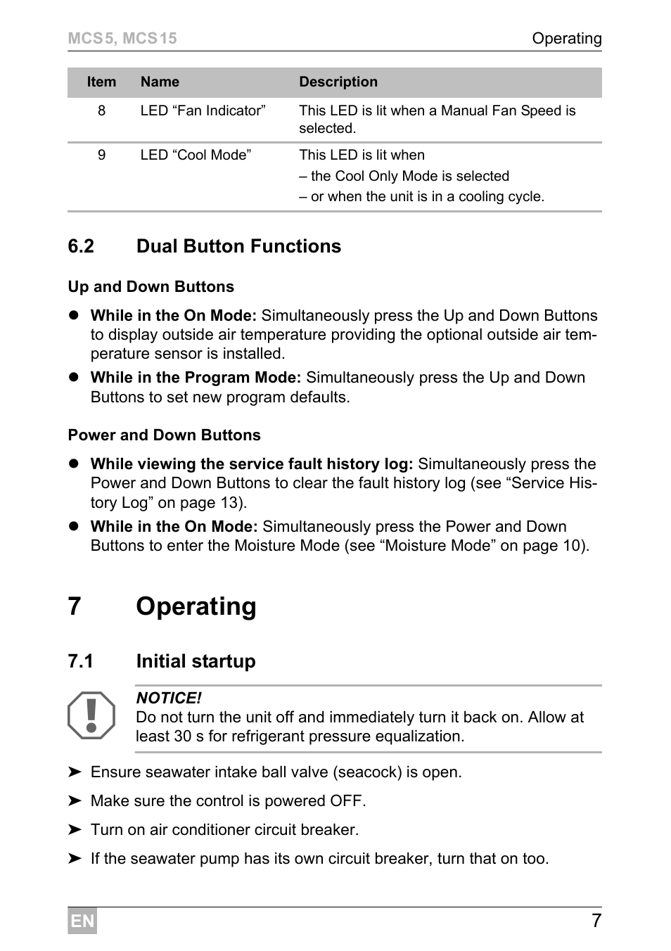 7operating | Dometic MCS15 User Manual | Page 7 / 412