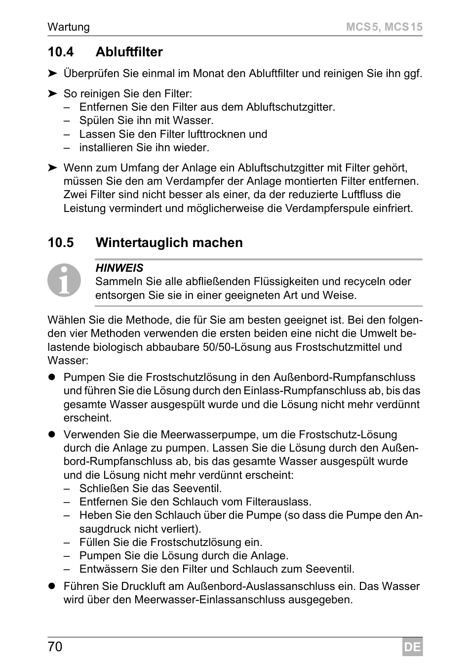 Dometic MCS15 User Manual | Page 70 / 412