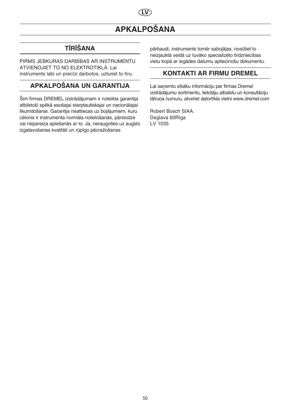 Apkalpo·ana | Dremel Клеевой пистолет DREMEL User Manual | Page 50 / 50