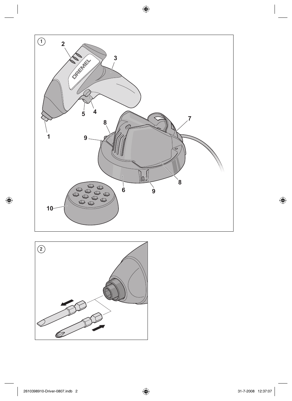 Dremel Шуруповёрт DREMEL Driver User Manual | Page 2 / 108
