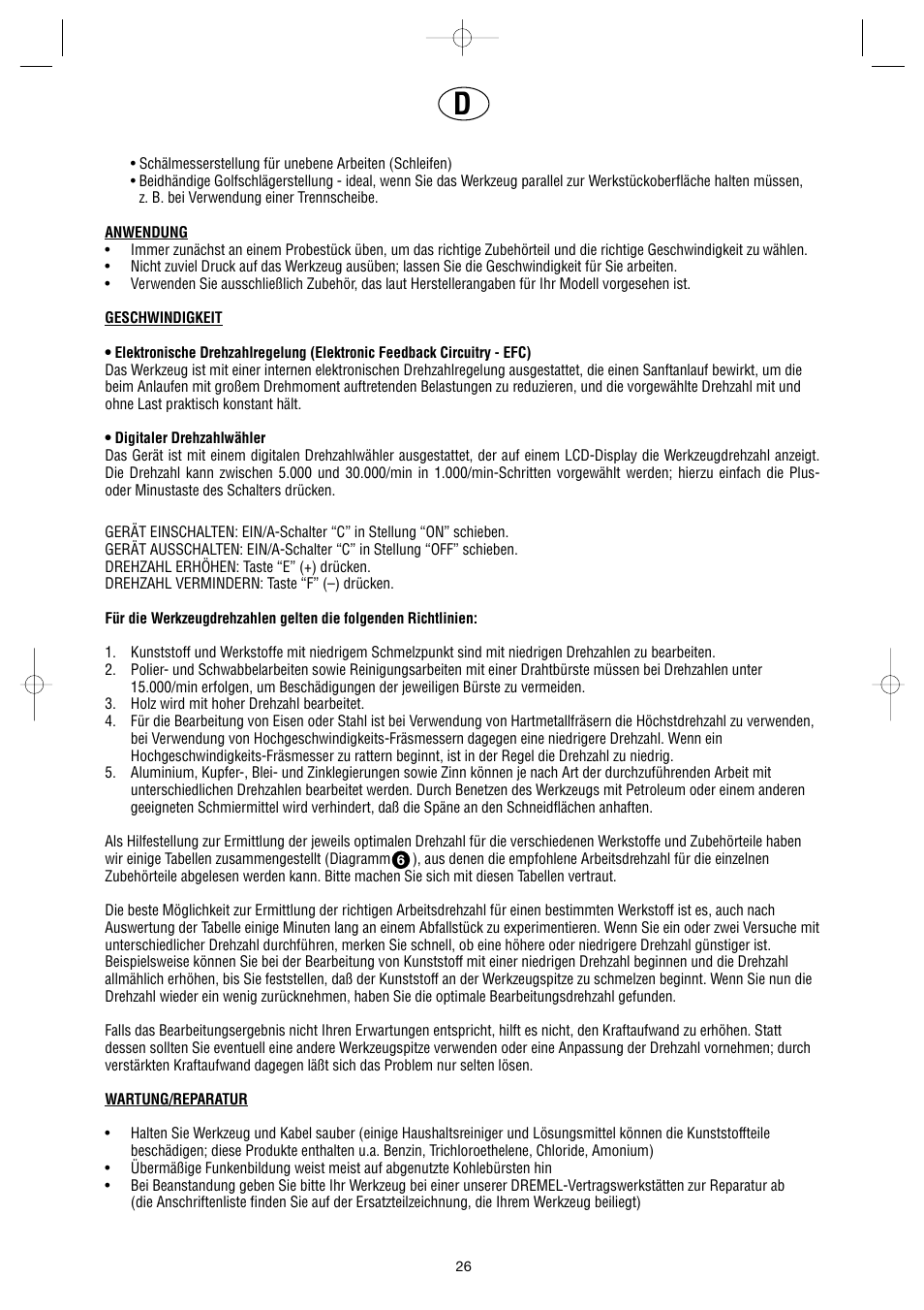 Dremel Professional User Manual | Page 26 / 73