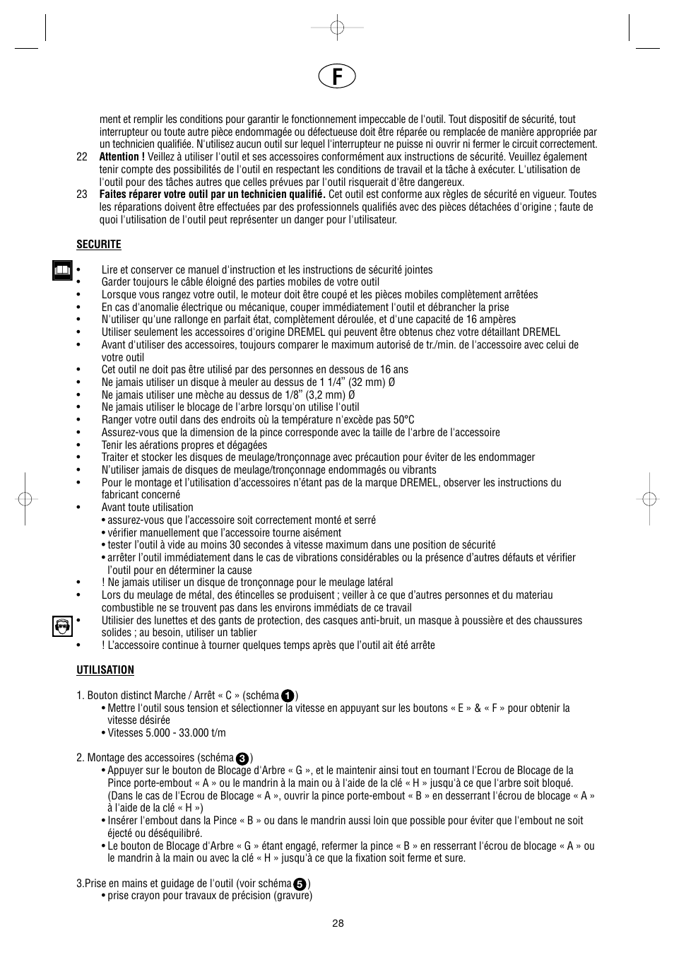 Dremel Professional User Manual | Page 28 / 73