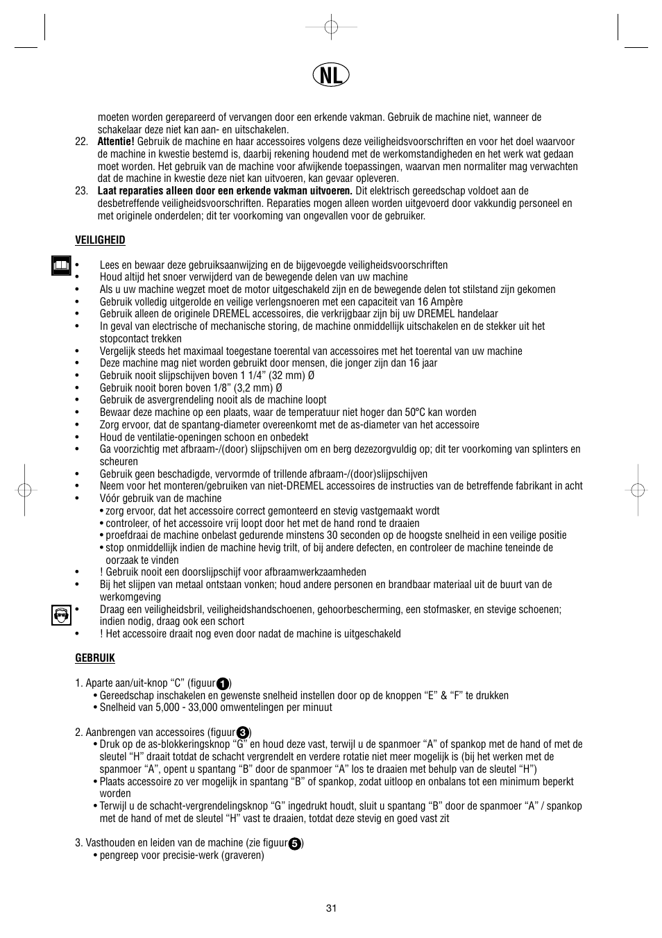 Dremel Professional User Manual | Page 31 / 73