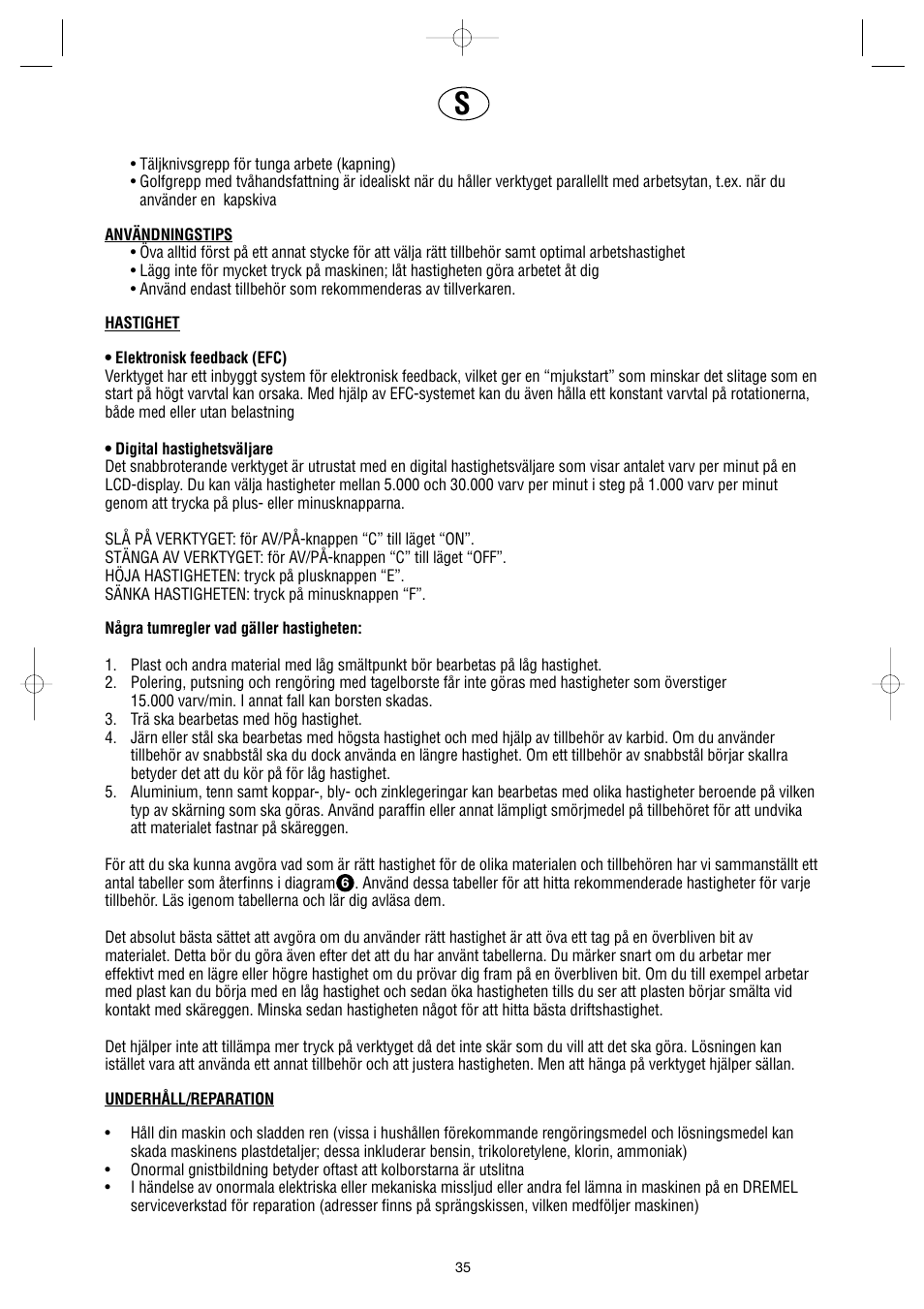 Dremel Professional User Manual | Page 35 / 73
