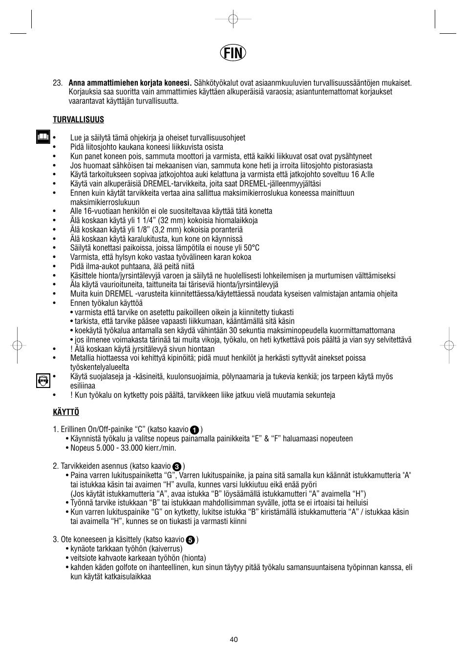 Dremel Professional User Manual | Page 40 / 73