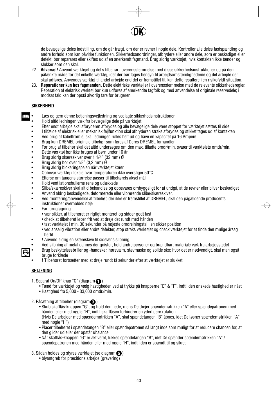 Dremel Professional User Manual | Page 43 / 73