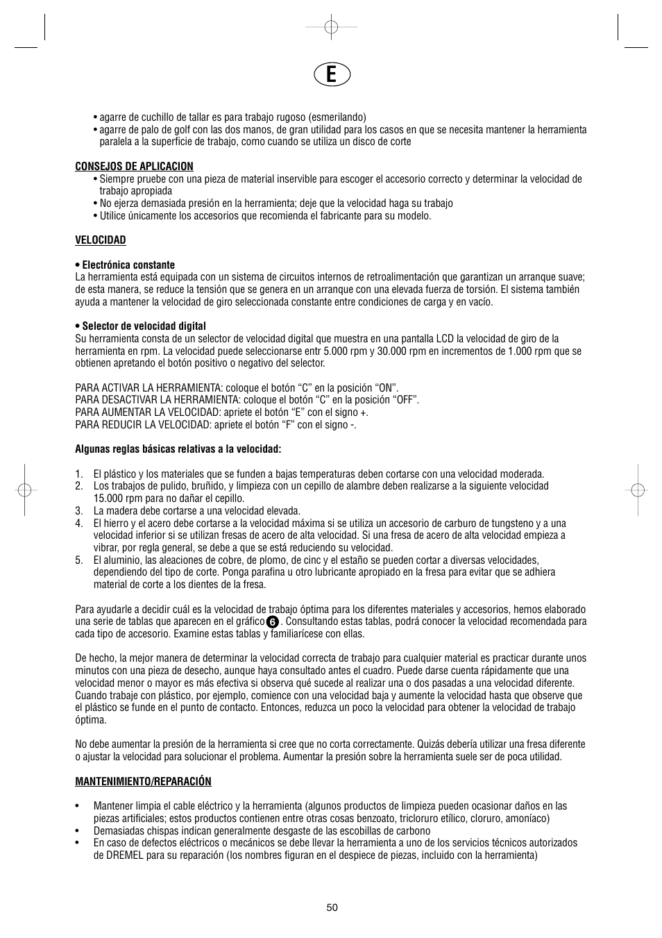 Dremel Professional User Manual | Page 50 / 73