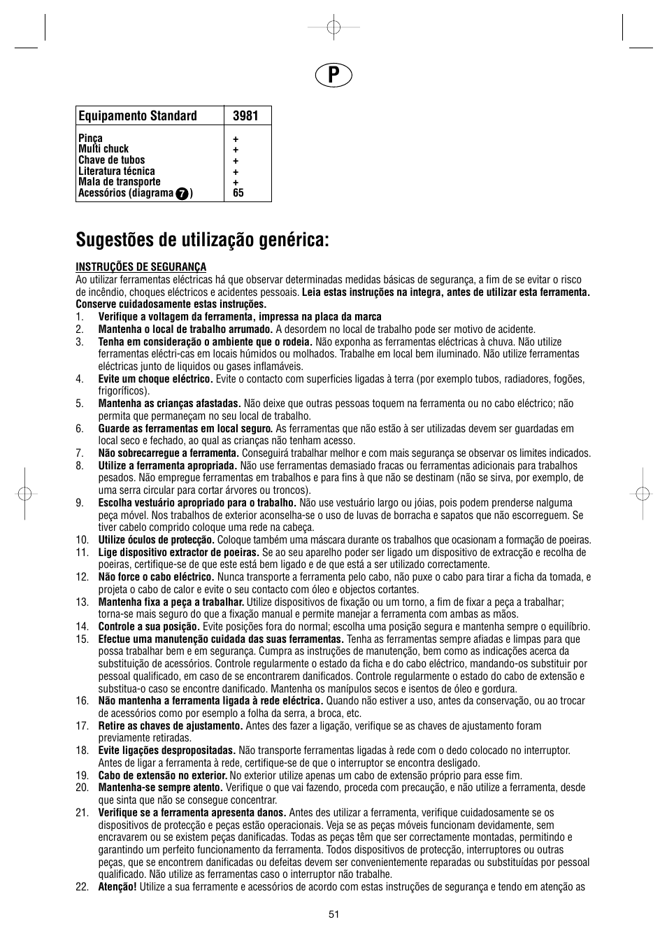 Sugestões de utilização genérica | Dremel Professional User Manual | Page 51 / 73