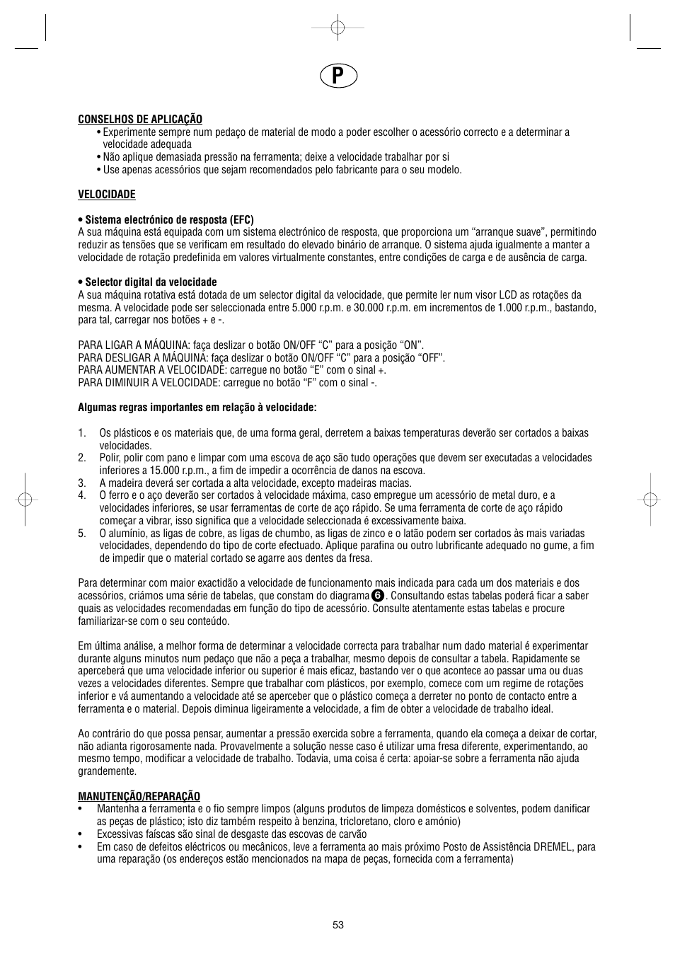 Dremel Professional User Manual | Page 53 / 73