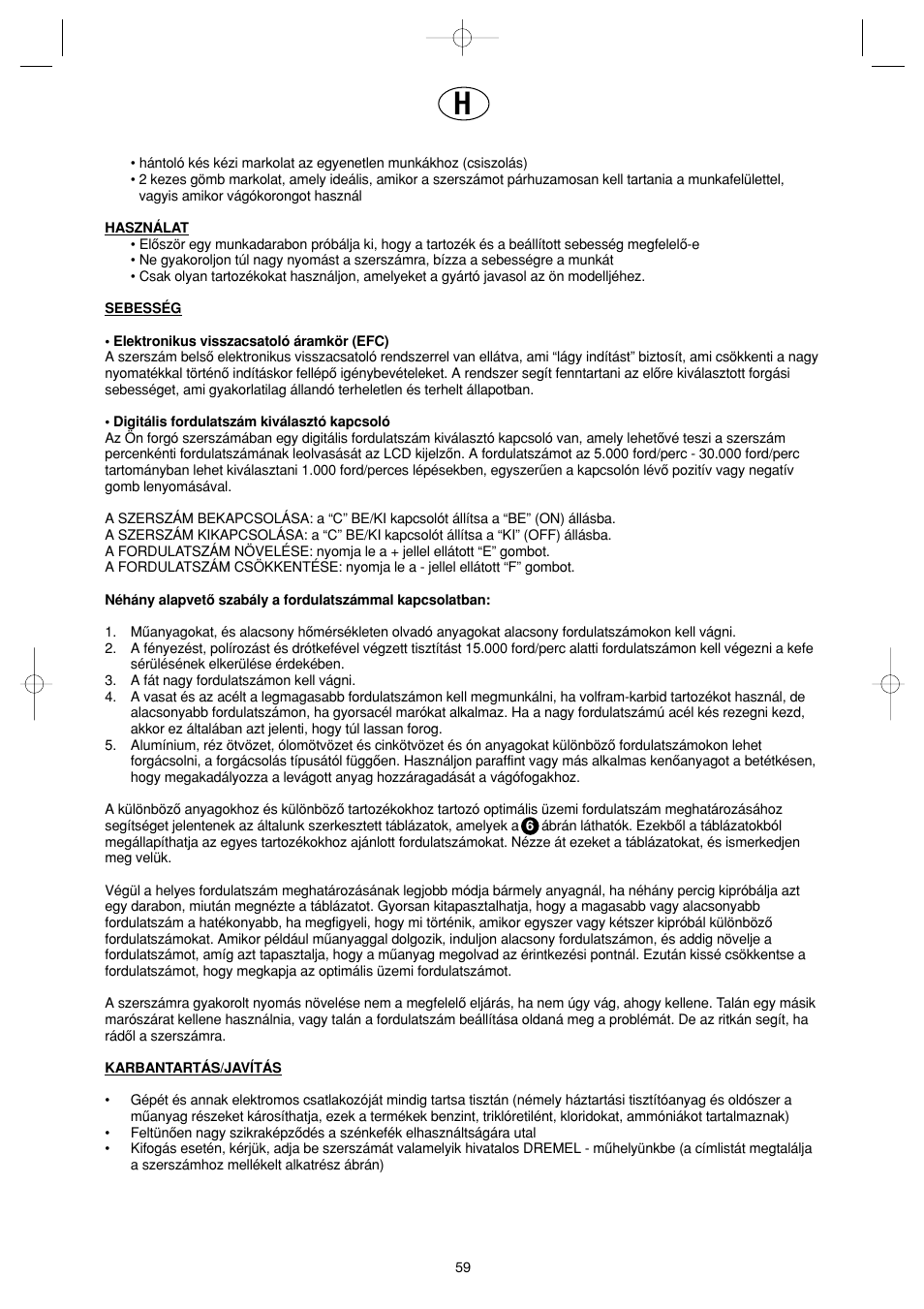 Dremel Professional User Manual | Page 59 / 73