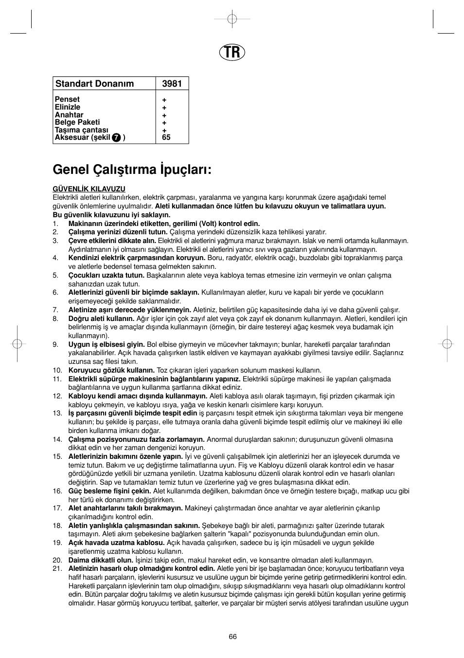 Genel çal∂µt∂rma ∑puçlar | Dremel Professional User Manual | Page 66 / 73
