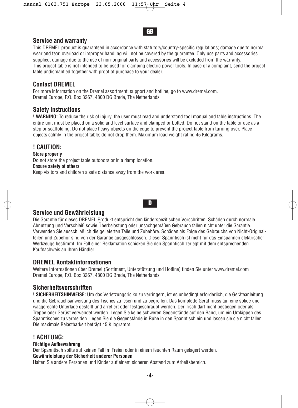 Dremel Верстак DREMEL User Manual | Page 4 / 16