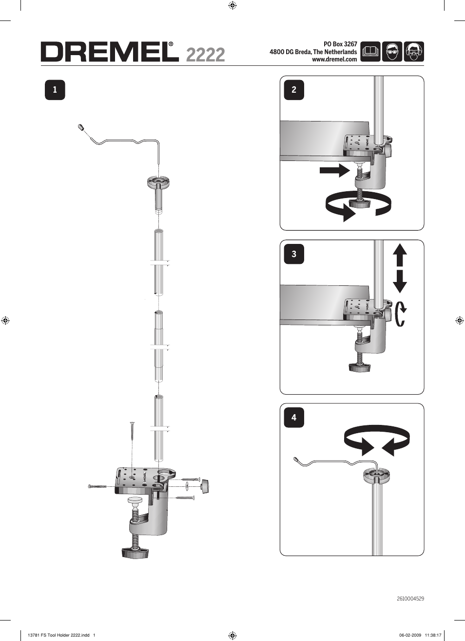 Dremel Штатив User Manual | 1 page