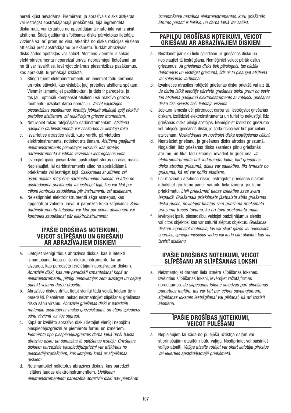 Dremel Fortiflex User Manual | Page 107 / 132