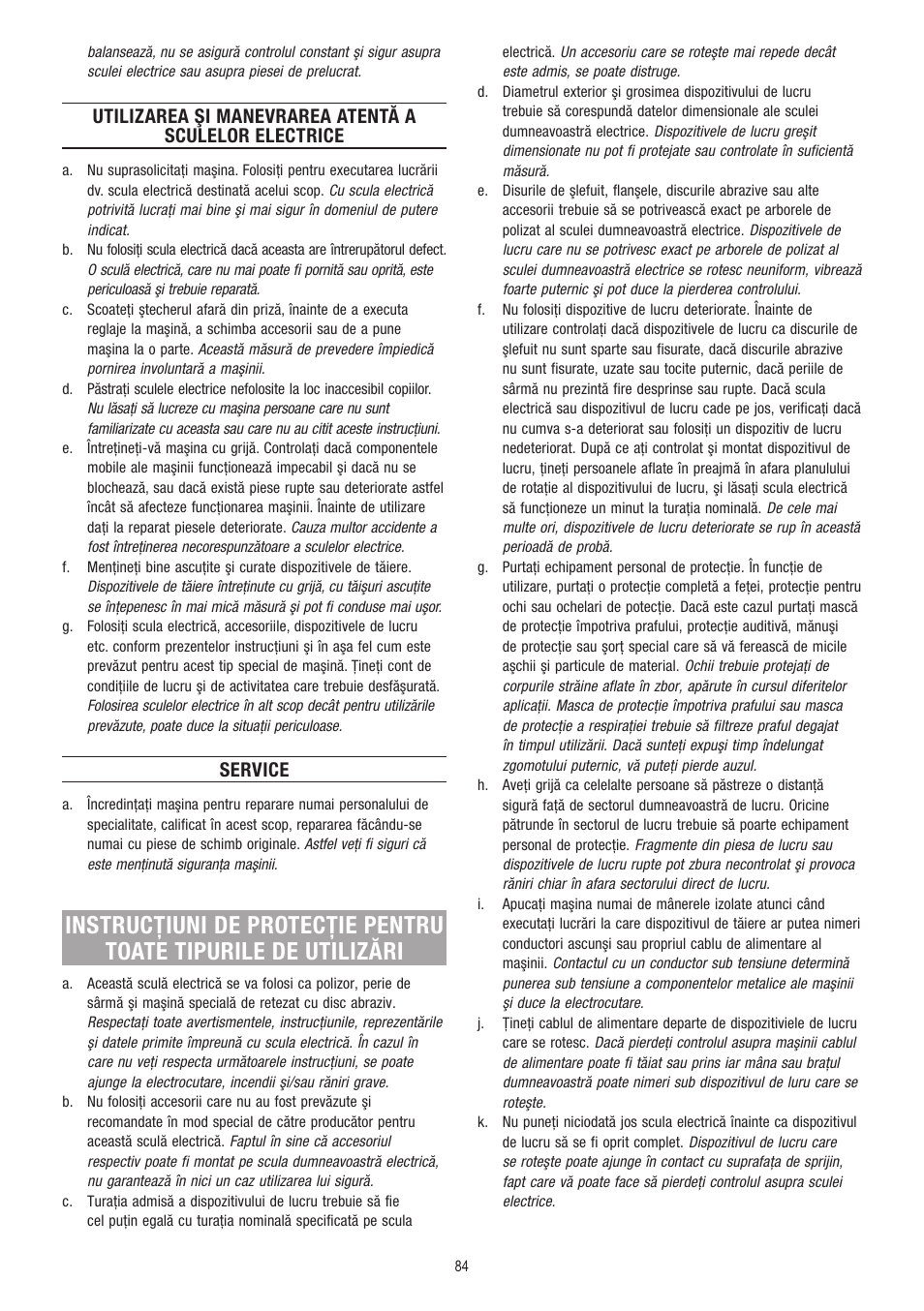 Service | Dremel Fortiflex User Manual | Page 84 / 132