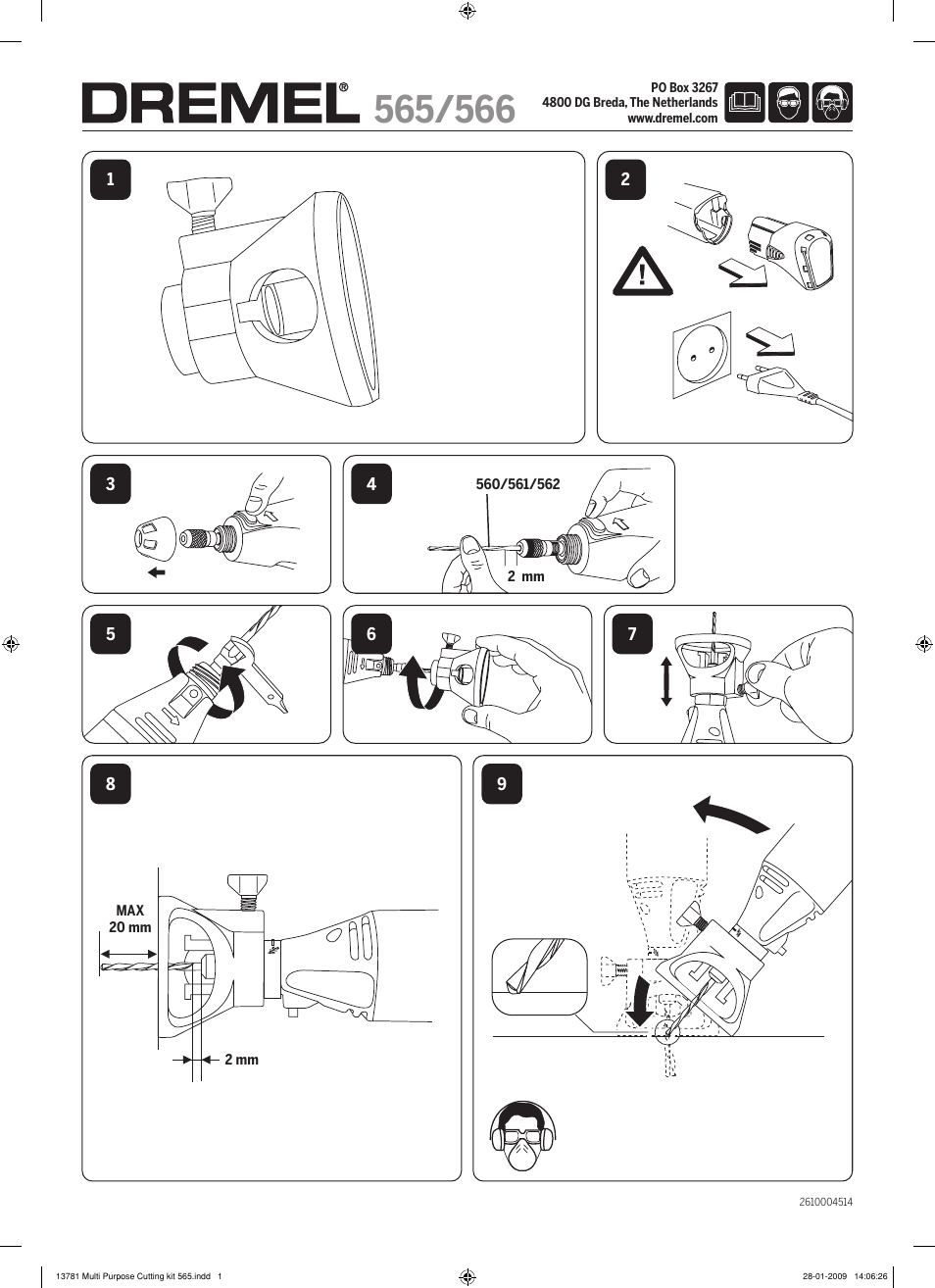 Dremel Комплект для резки настенной керамической плитки User Manual | 1 page