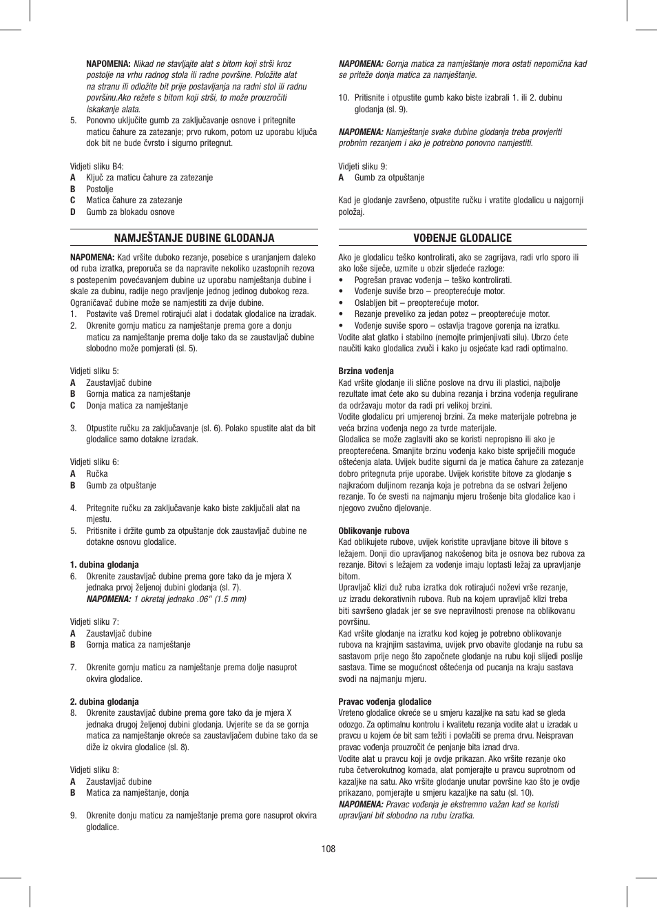 Dremel Приставка для фрезерования User Manual | Page 108 / 120