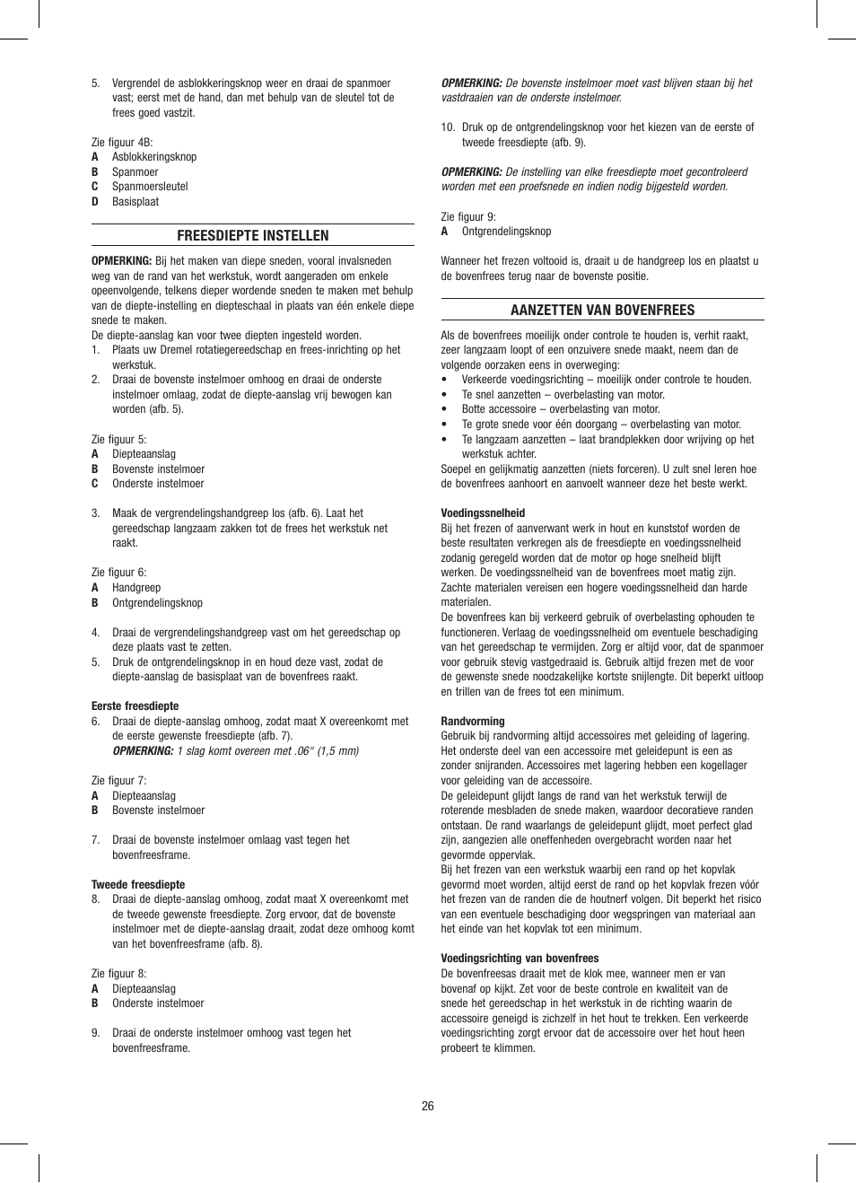 Dremel Приставка для фрезерования User Manual | Page 26 / 120