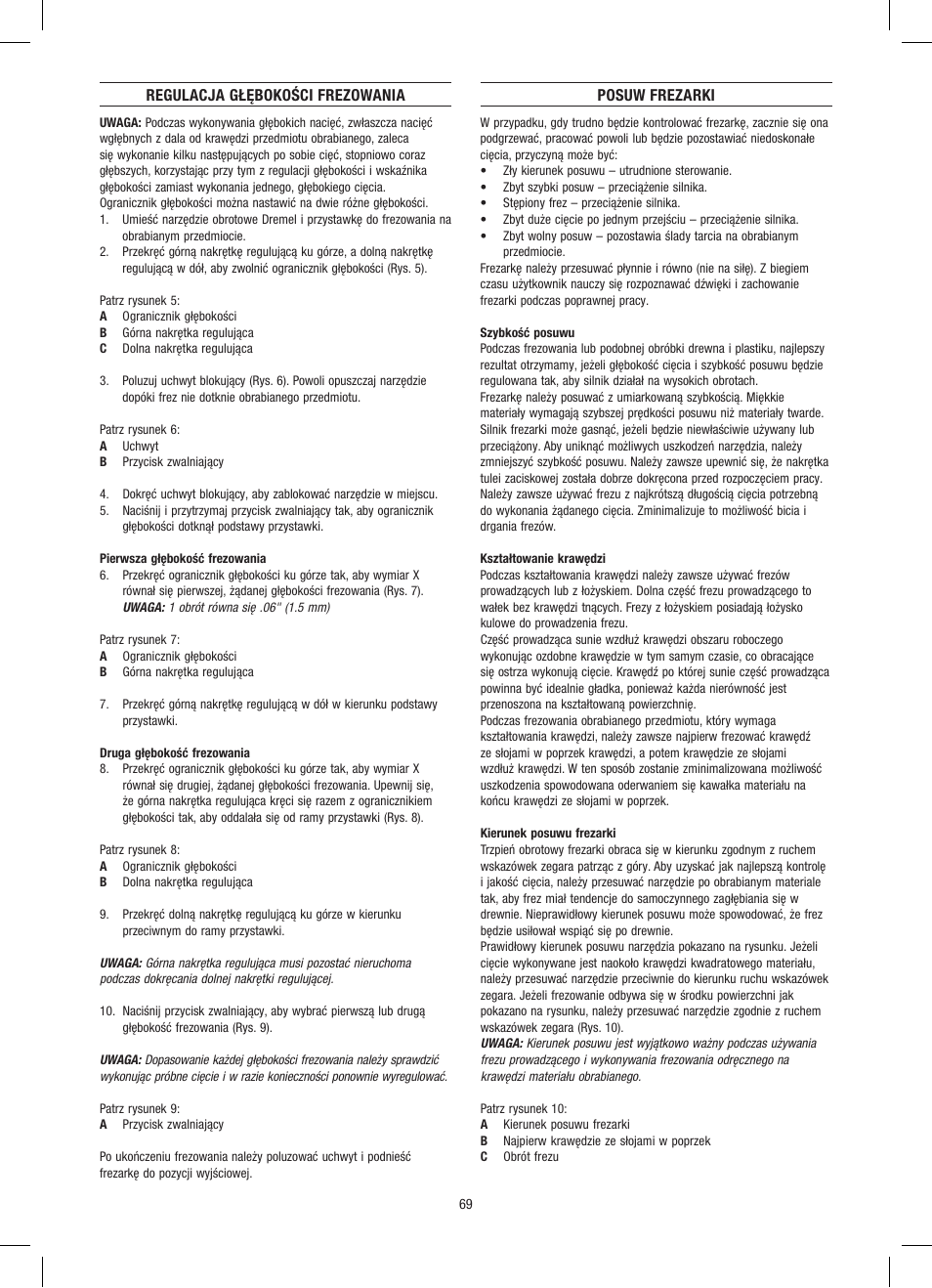 Dremel Приставка для фрезерования User Manual | Page 69 / 120