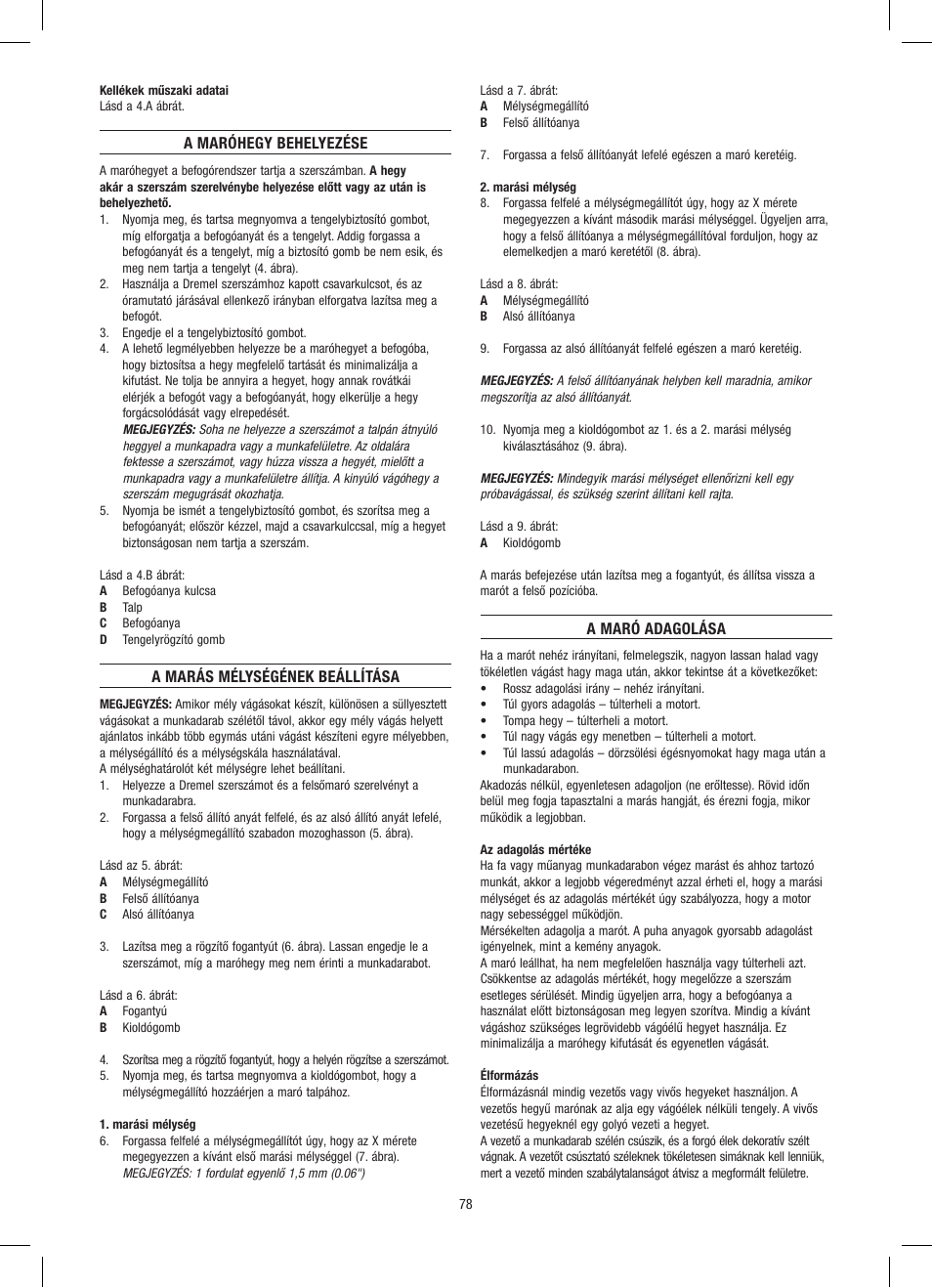 Dremel Приставка для фрезерования User Manual | Page 78 / 120