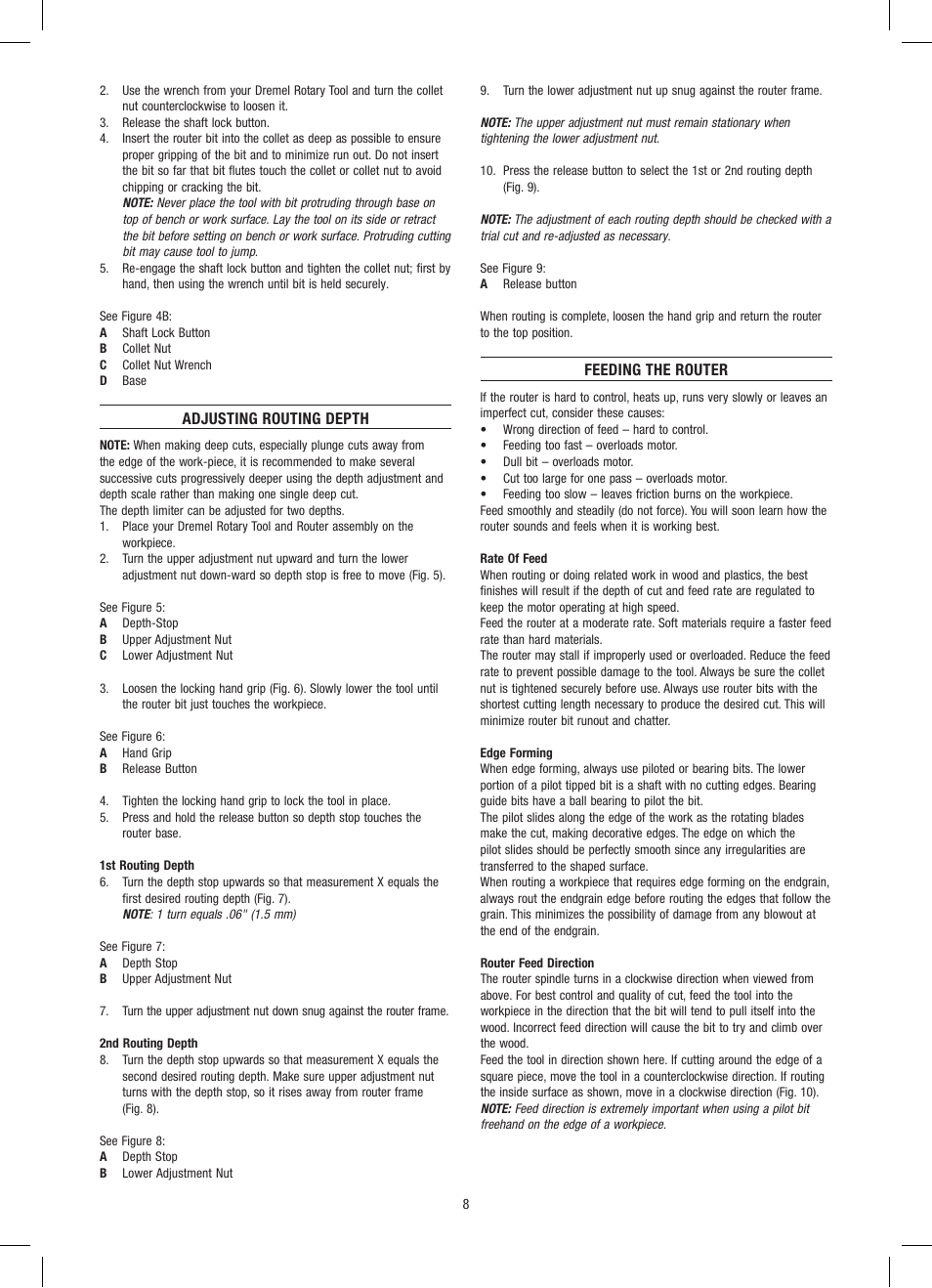 Dremel Приставка для фрезерования User Manual | Page 8 / 120