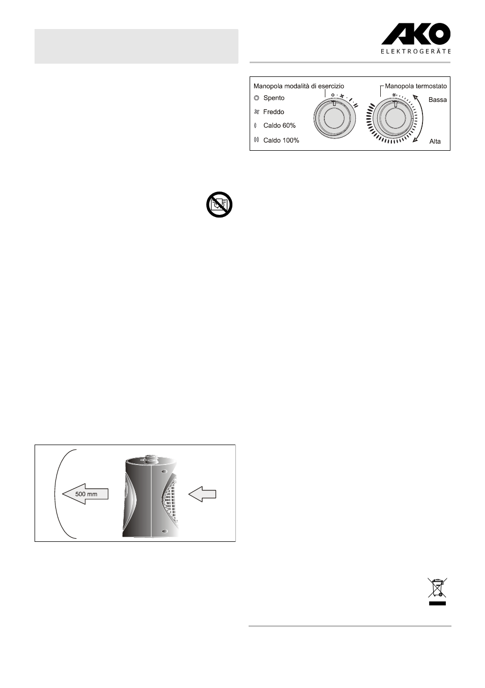 Istruzioni per l’uso termoventilatore hc 200 ts | Dimplex HC 200 TS User Manual | Page 4 / 8