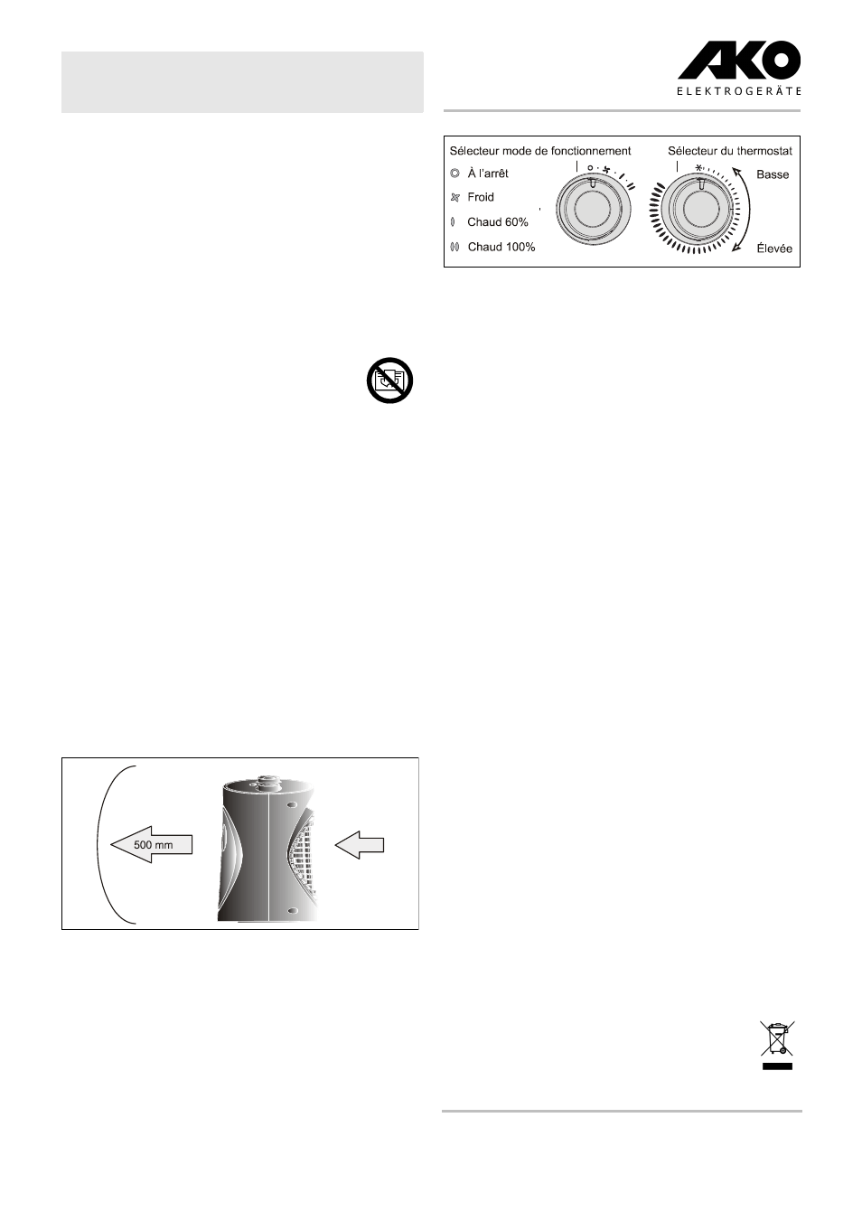 Instructions d’utilisation aérotherme hc 200 ts | Dimplex HC 200 TS User Manual | Page 5 / 8