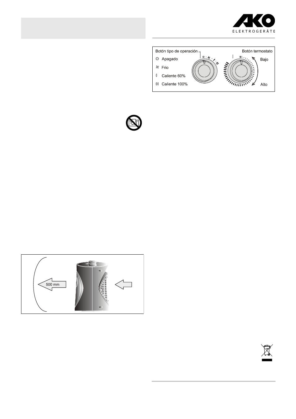 Instrucciones de uso calefactor hc 200 ts | Dimplex HC 200 TS User Manual | Page 7 / 8