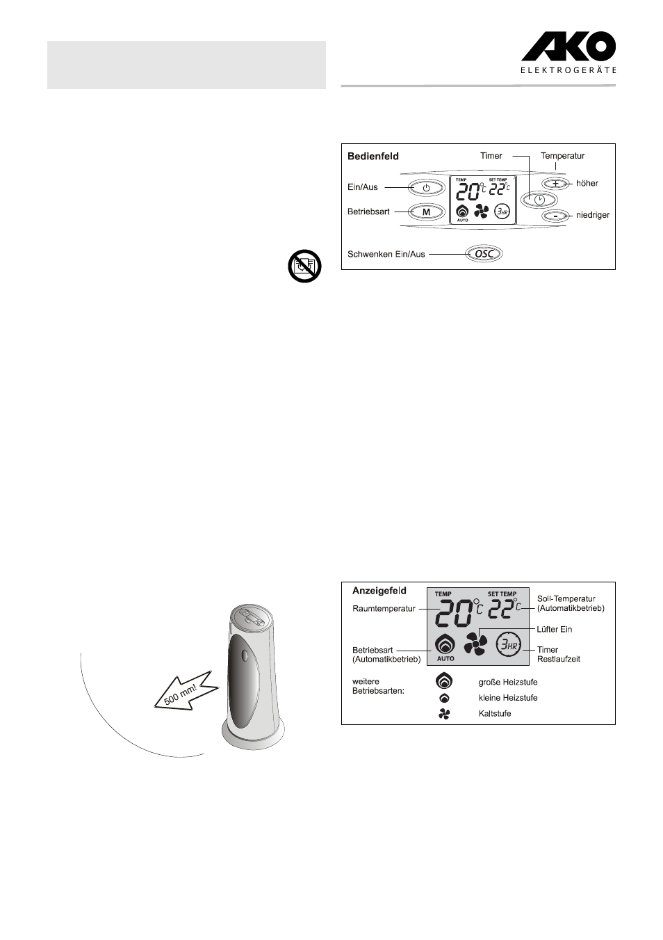 Gebrauchsanweisung heizlüfter hc 210 tsd d | Dimplex HC 210 TSD User Manual | Page 2 / 16