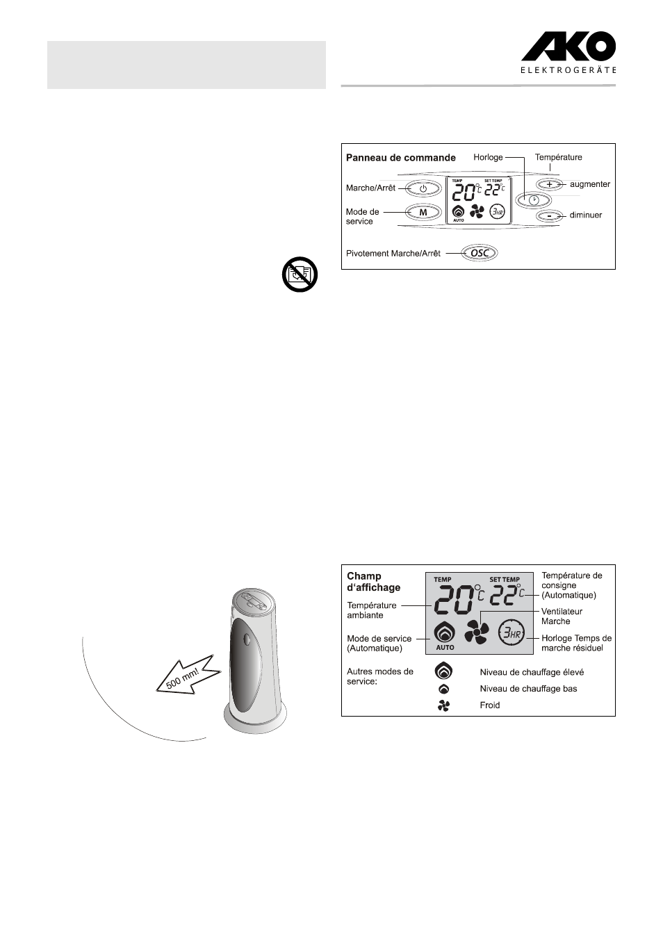 Finstructions d’utilisation aérotherme hc 210 tsd | Dimplex HC 210 TSD User Manual | Page 8 / 16
