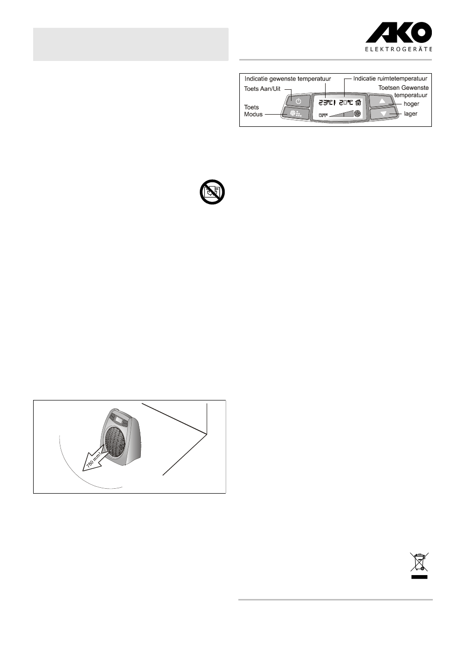 Gebruiksaanwijzing verwarmingsventilator h 500 tsd | Dimplex H 500 TSD User Manual | Page 6 / 8