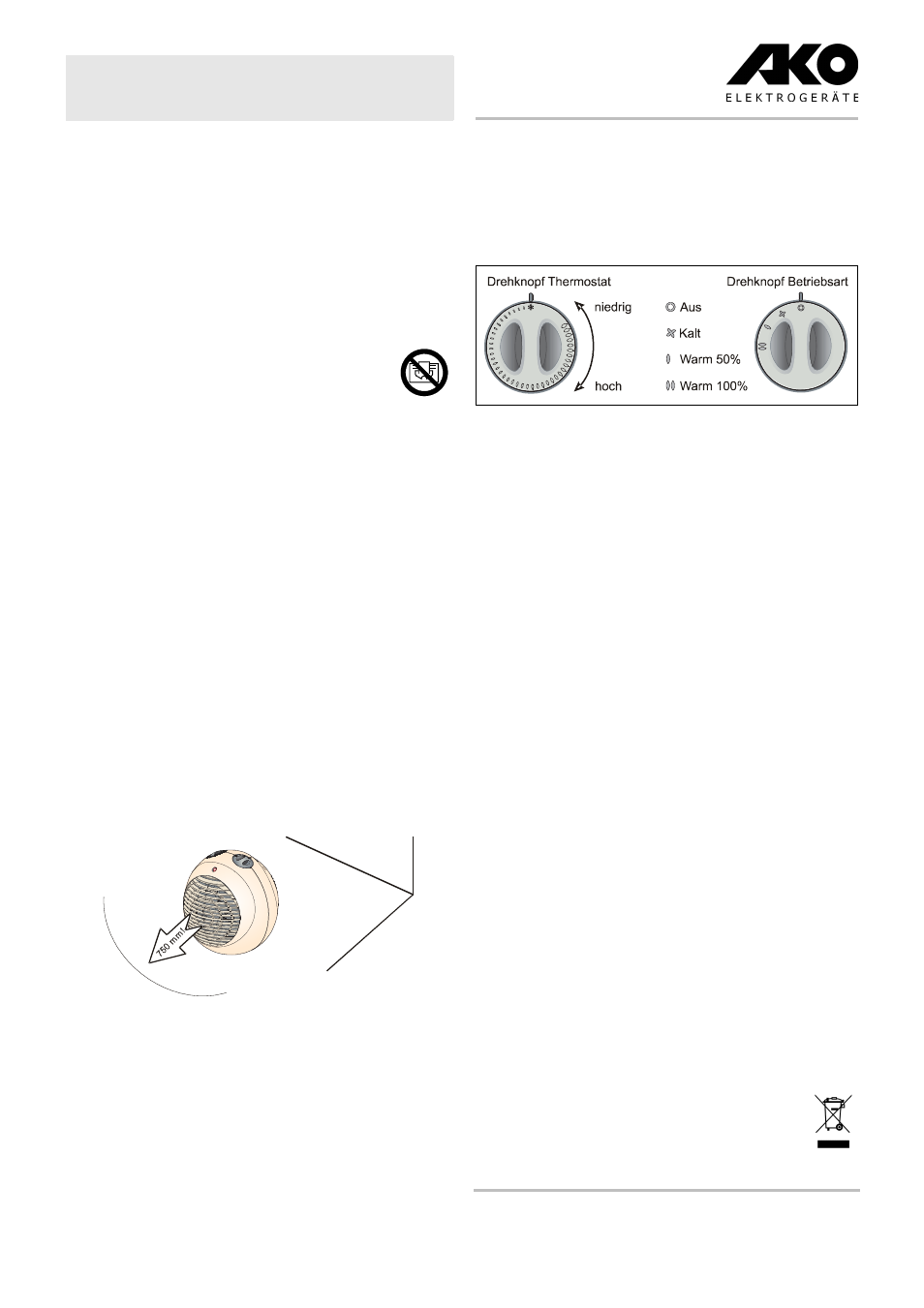 Gebrauchsanweisung heizlüfter h 390 ts | Dimplex H 390 TS User Manual | Page 2 / 8
