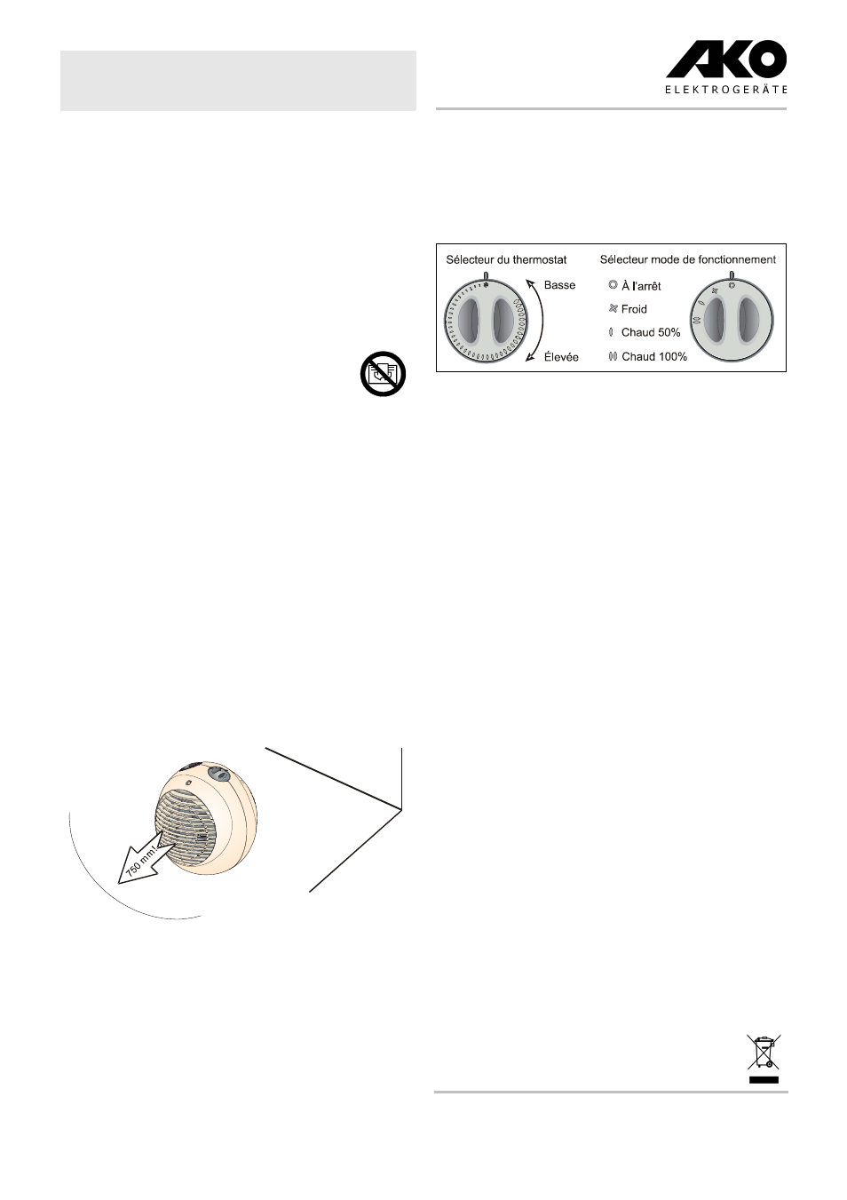 Instructions d’utilisation aérotherme h 390 ts | Dimplex H 390 TS User Manual | Page 5 / 8