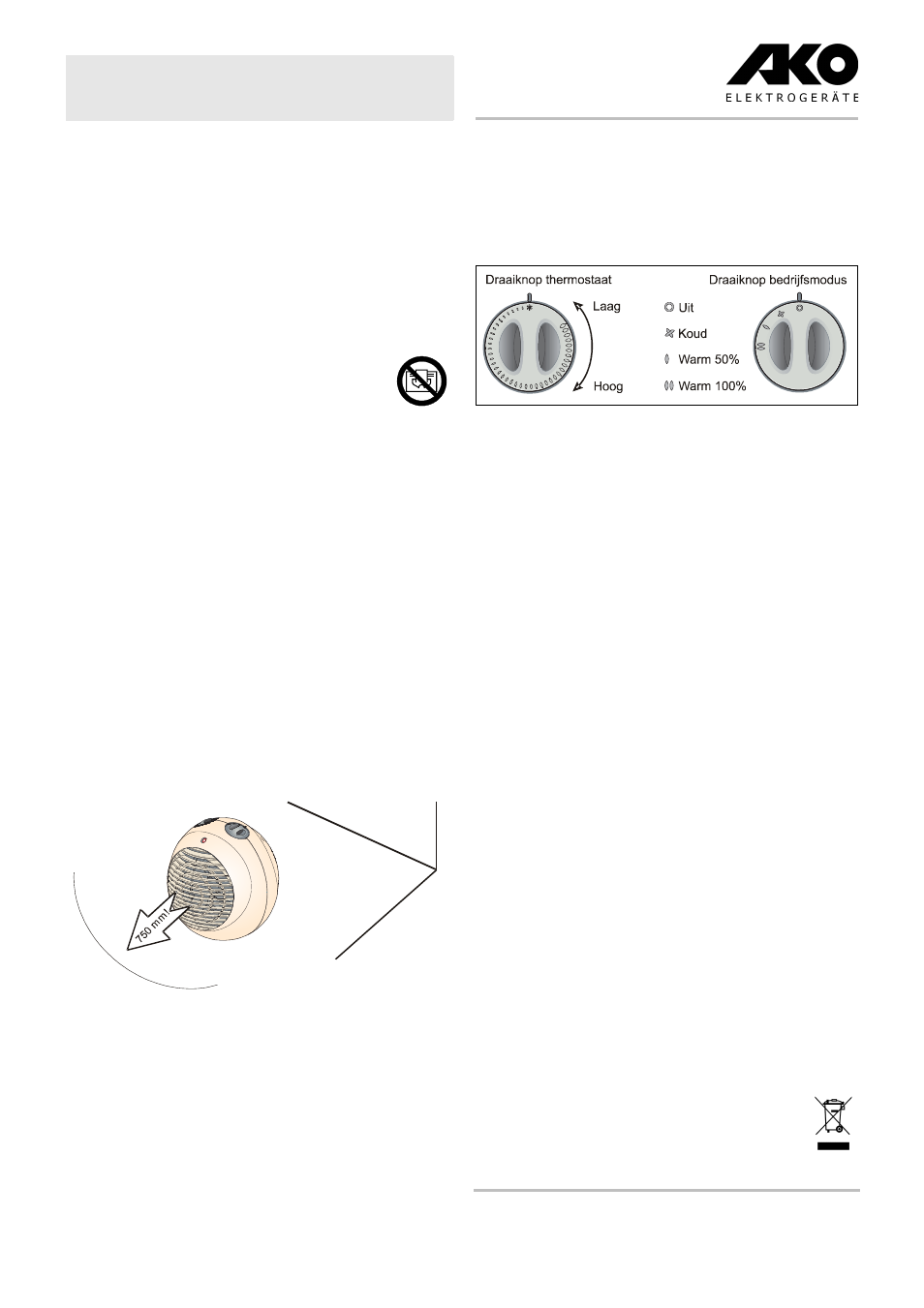 Gebruiksaanwijzing verwarmingsventilator h 390 ts | Dimplex H 390 TS User Manual | Page 6 / 8