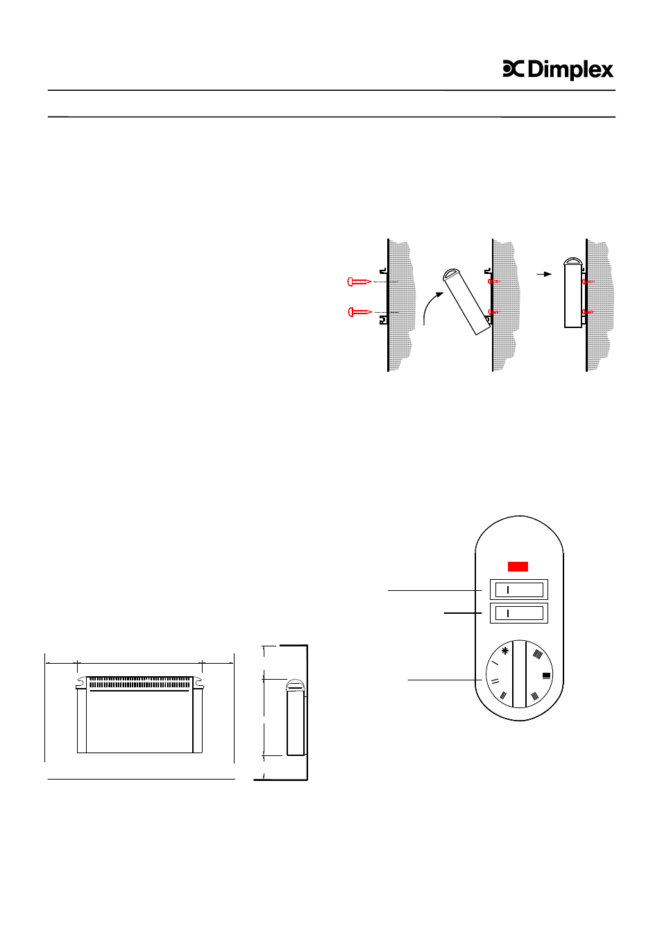 Instructions for installation and use | Dimplex DXW 330 User Manual | Page 3 / 20