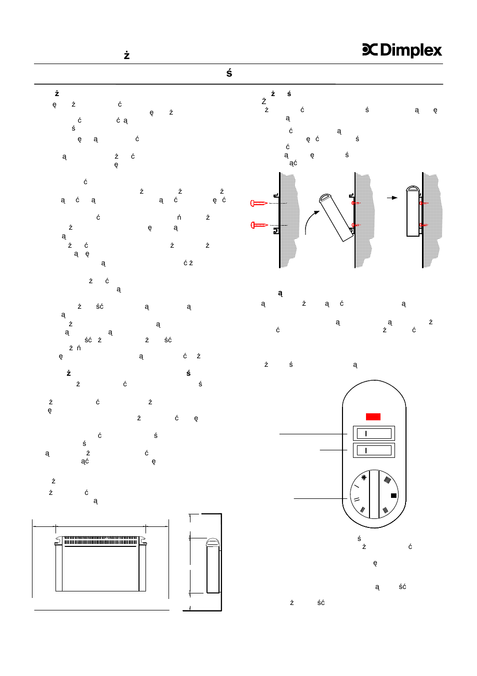 Dimplex DXW 330 User Manual | Page 9 / 20