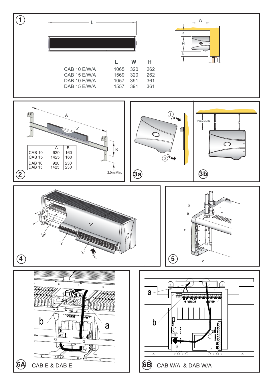 6a 6b | Dimplex DAB15W User Manual | Page 2 / 36