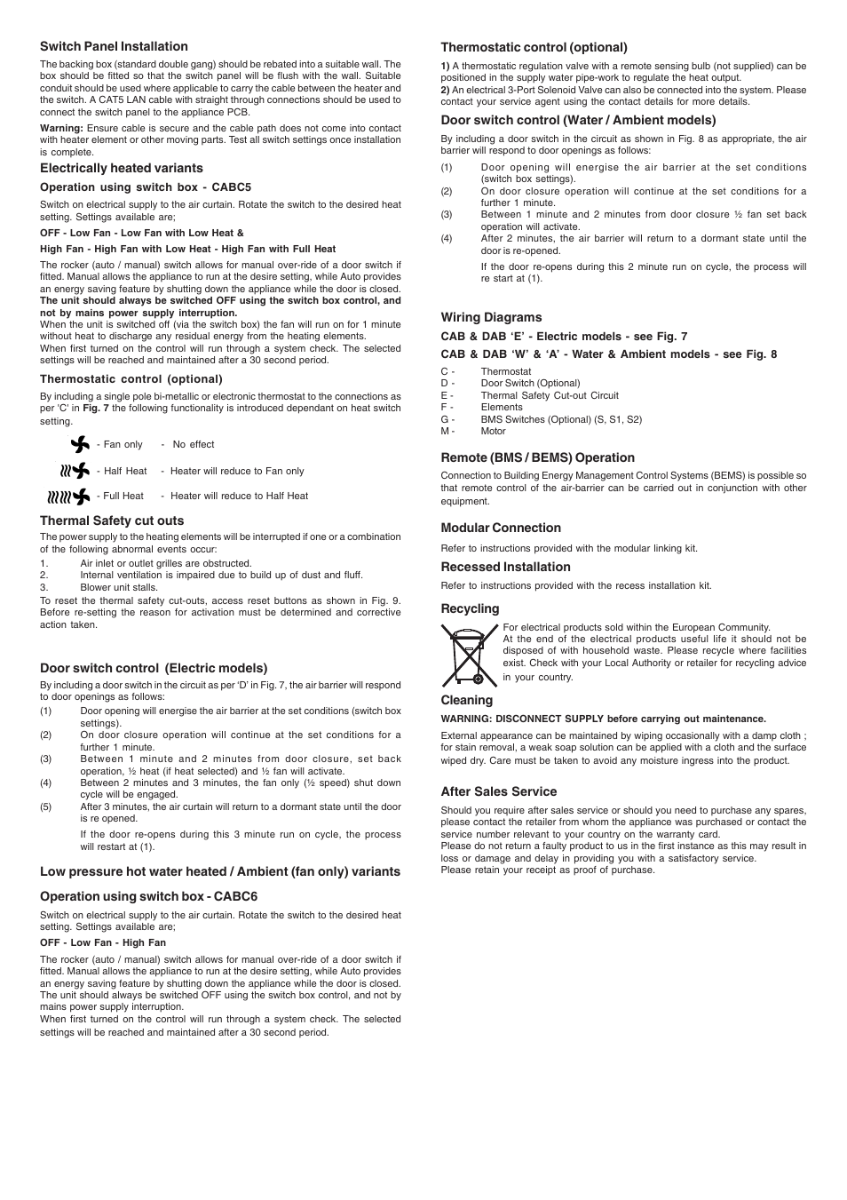 Dimplex DAB15W User Manual | Page 7 / 36