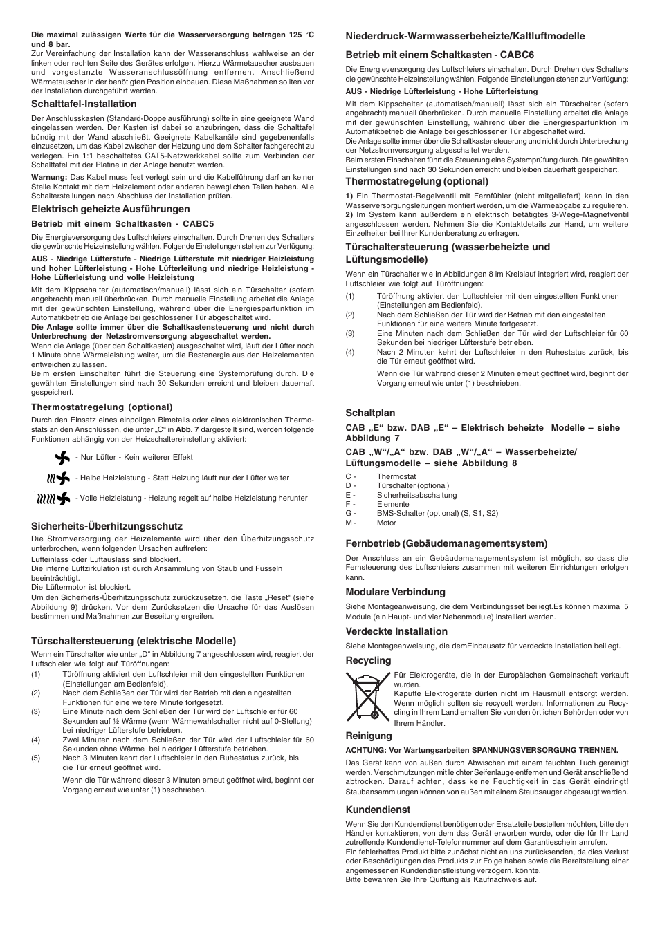 Dimplex DAB15W User Manual | Page 9 / 36