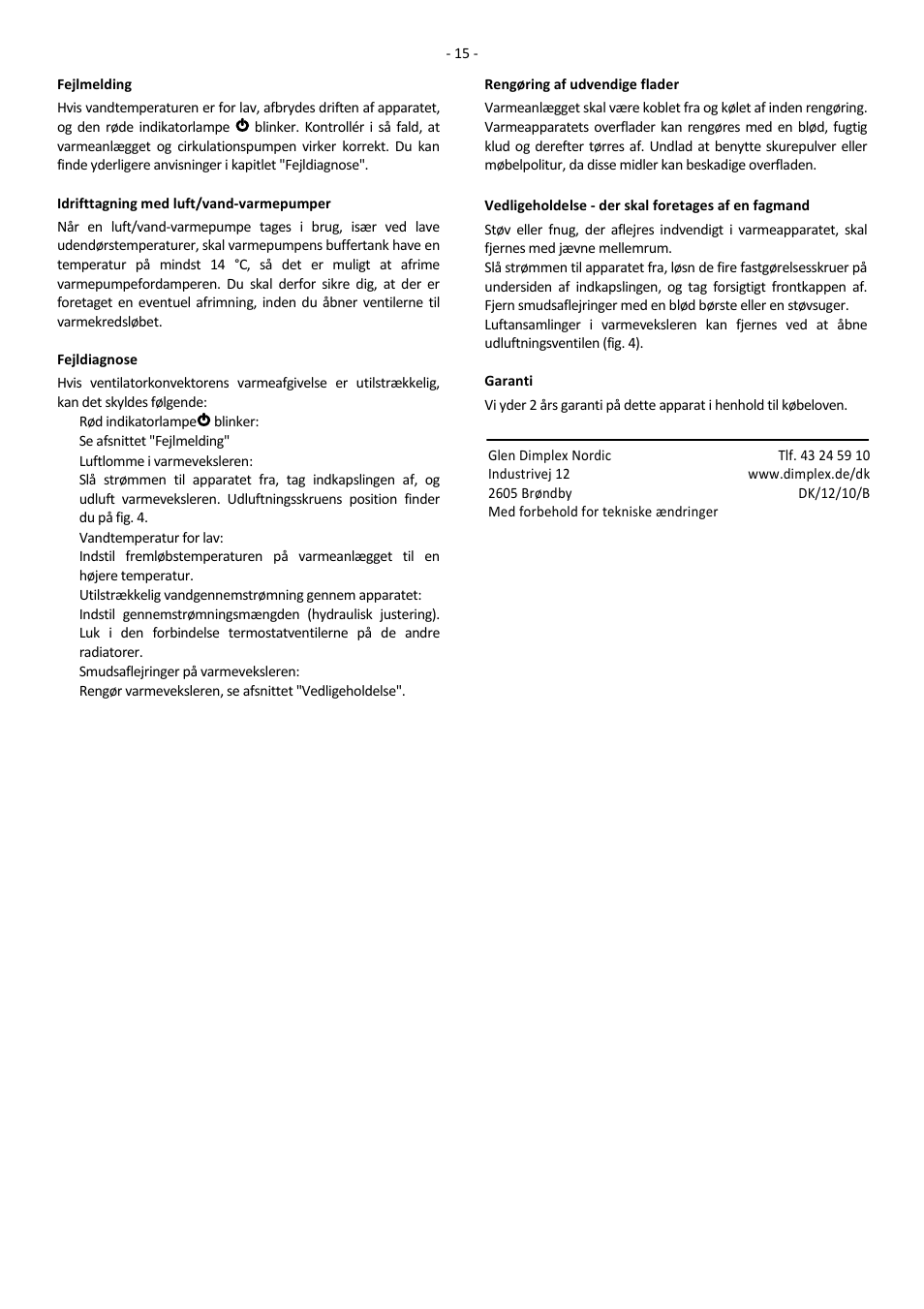 Dimplex SRX 180M User Manual | Page 19 / 32